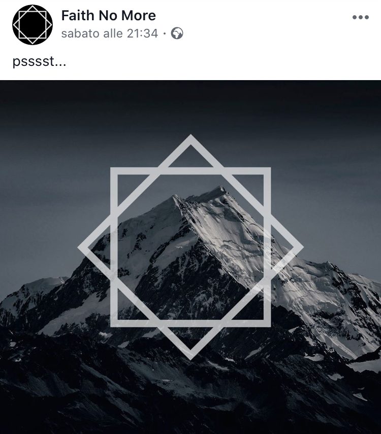 Immagine del post su Facebook: I Faith No More tornano live