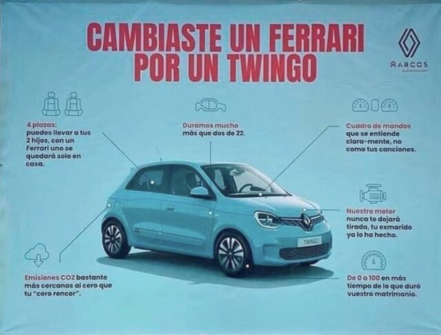 Twingo Renault Concessionario-Renault risponde-a-Shakira-Alicante-Spagna-